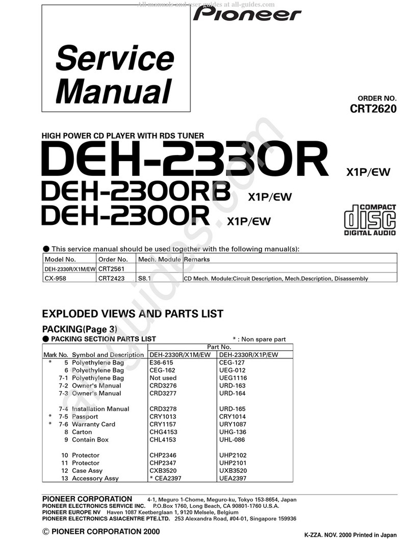 Pioneer DEH-2330R User manual