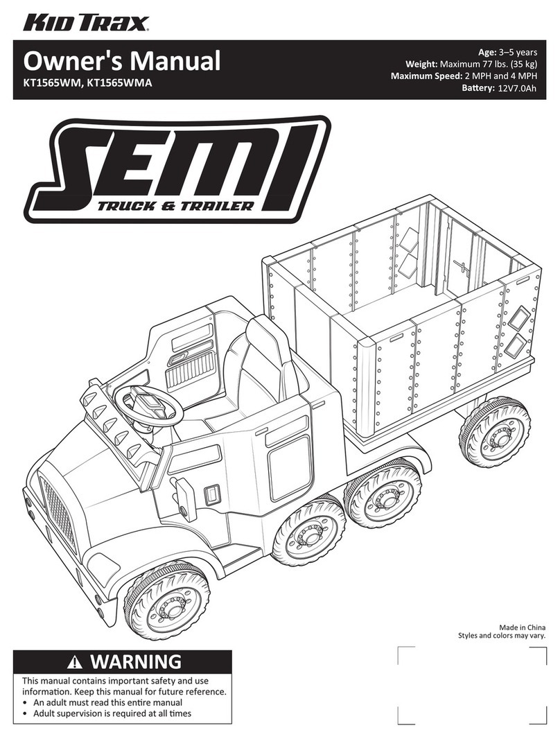 Dorel Pacific Cycle KID Trax Semi-Truck & Trailer... owner's manual Dorel Pacific Cycle KID Trax Semi-Truck & Trailer... owner's manual