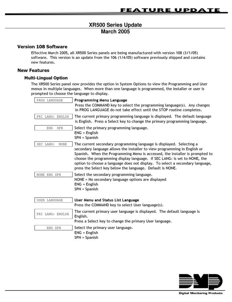DMP Electronics XR500 SERIES User manual