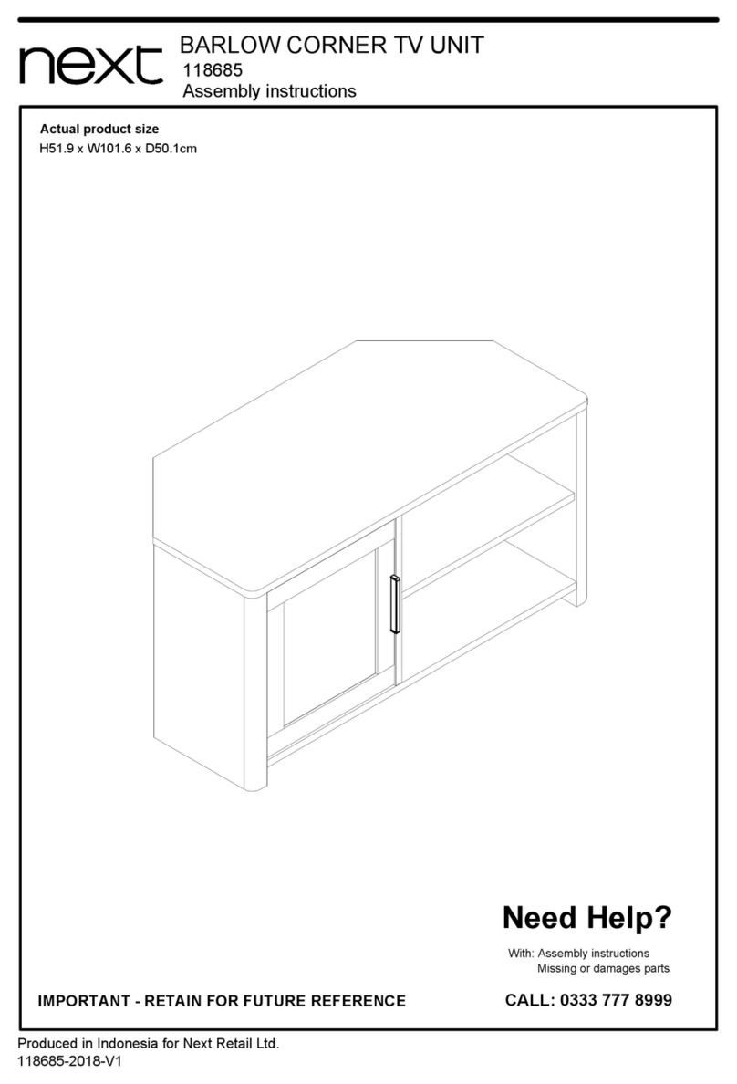 Next BARLOW CORNER TV UNIT 118685 User manual Next BARLOW CORNER TV UNIT 118685 User manual