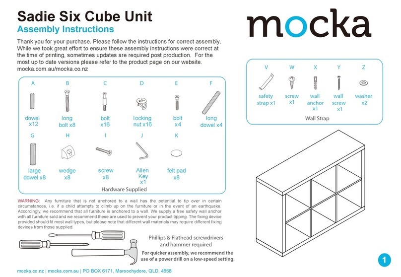 Mocka Sadie Six Cube Unit User manual