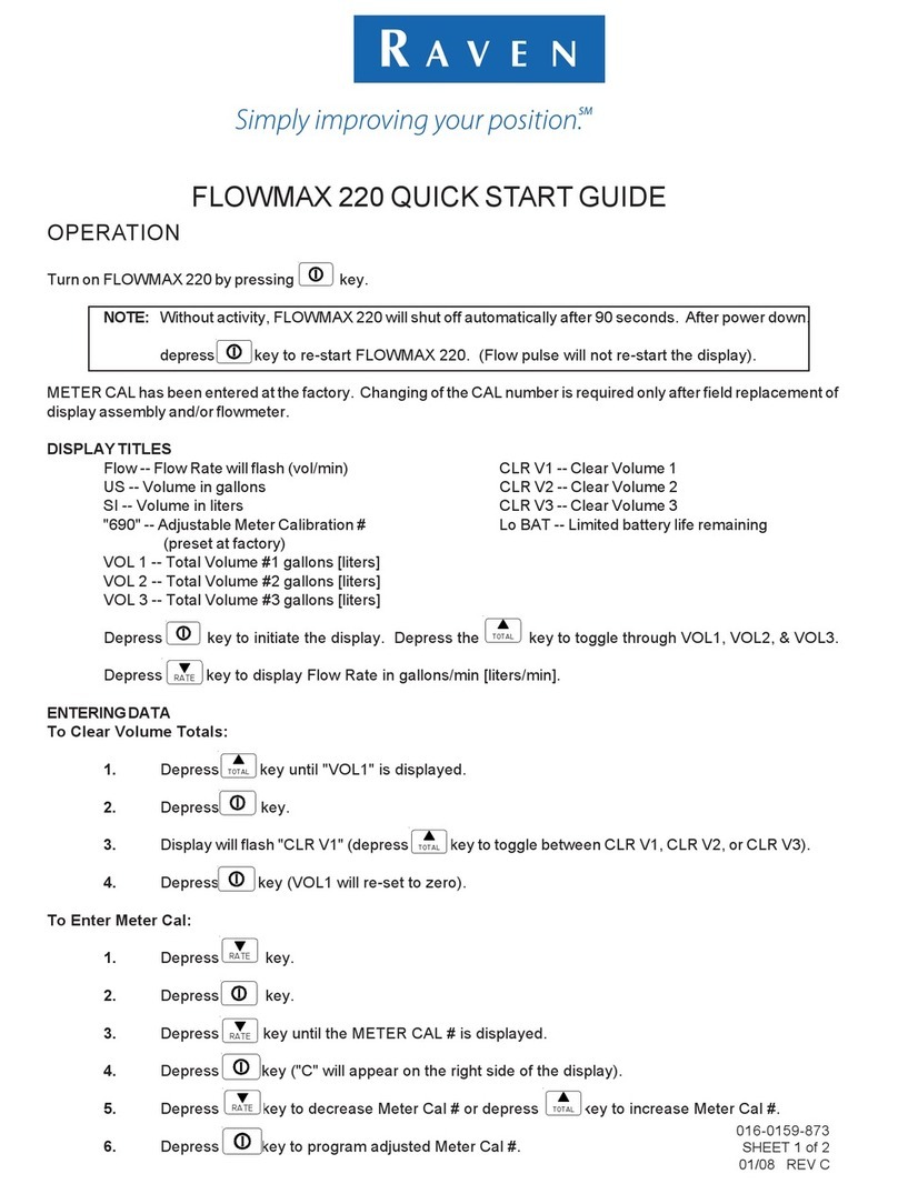 Raven FLOWMAX 220 User manual