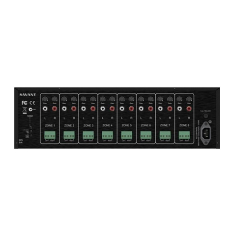 Savant AMP-2000-00 Quick reference guide