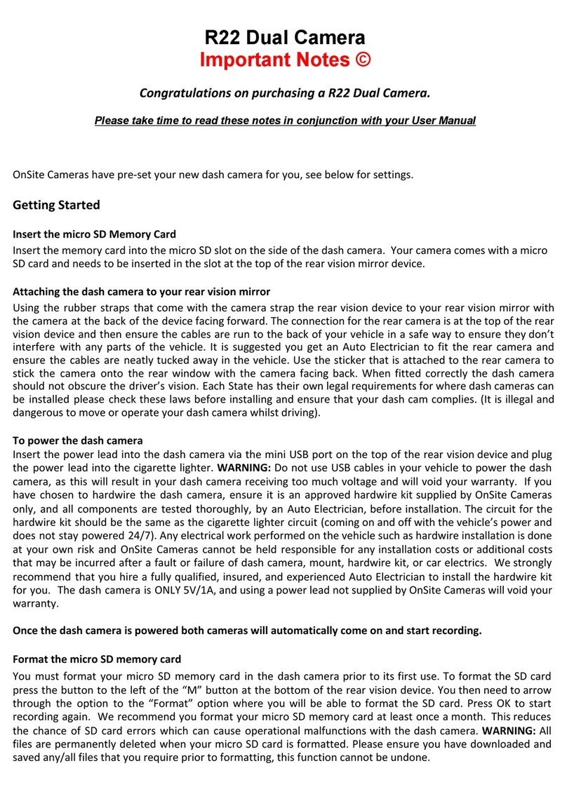 autoCam R22 Important notes