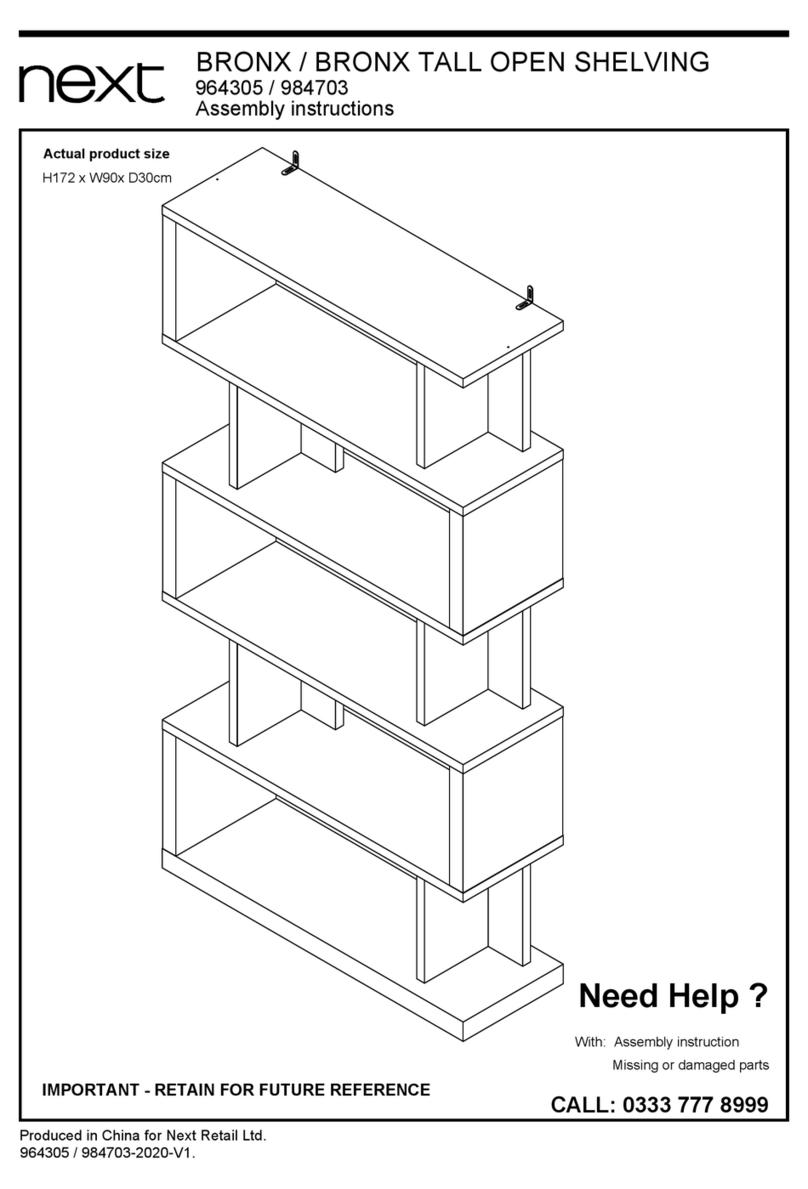 Next BRONX TALL OPEN SHELVING 964305 Assembly instructions