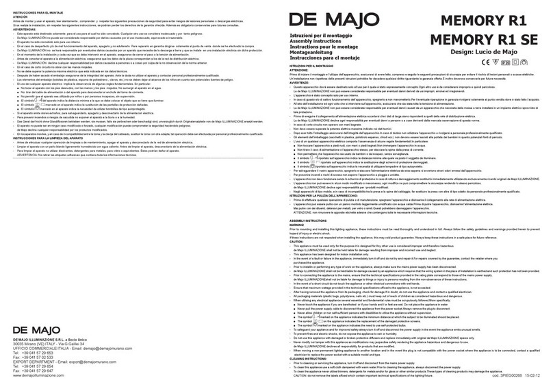 DE MAJO MEMORY R1 User manual