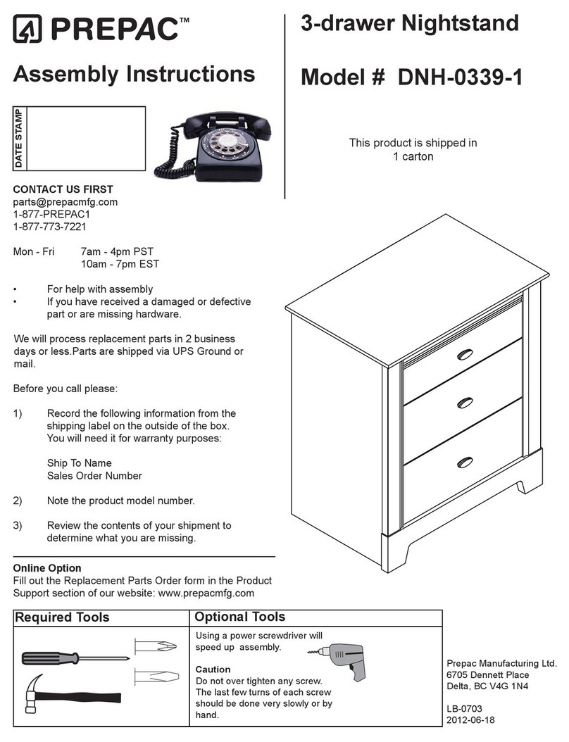 Prepac DNH-0339-1 User manual