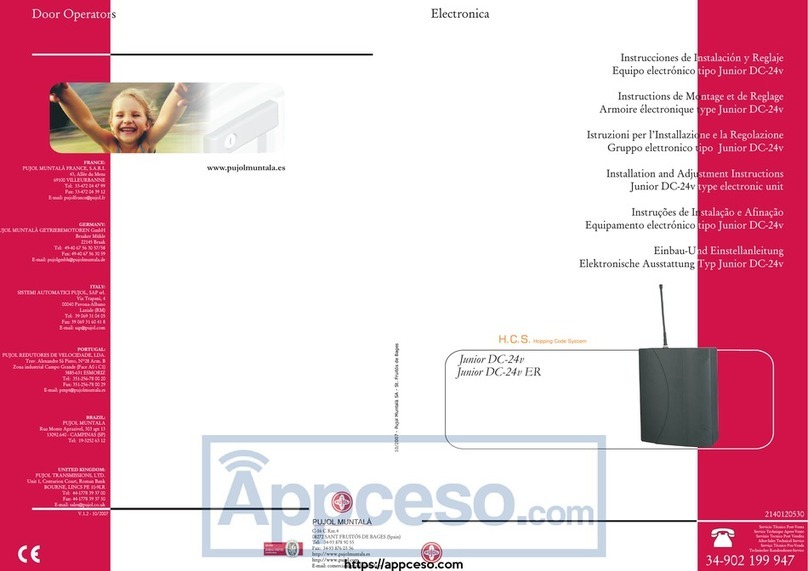 appceso Junior DC-24v Installation and adjustment manual
