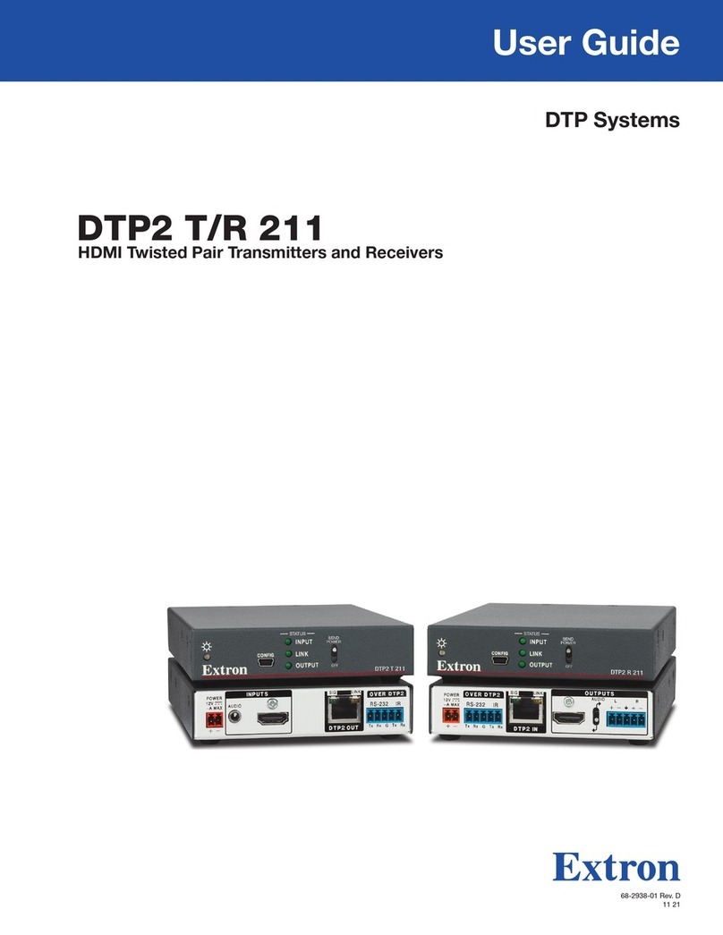 Extron electronics DTP2 T/R 211 user guide