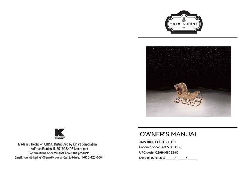 KMART TRIM A HOME 36IN 100L GOLD SLEIGH owner's manual KMART TRIM A HOME 36IN 100L GOLD SLEIGH owner's manual