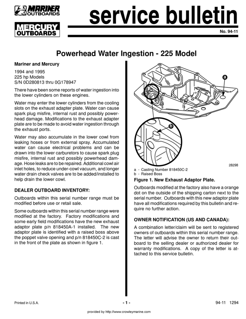 Mariner Mercury 225 Service bulletin