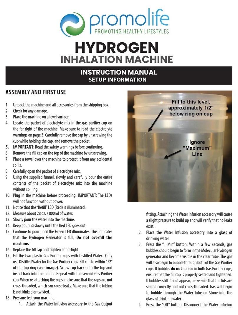 Promolife HYDROGEN instruction manual