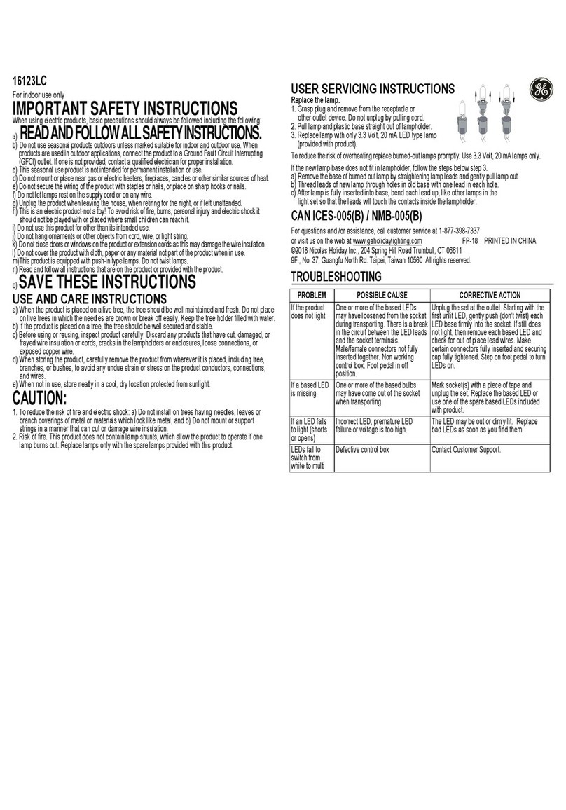 GE StayBright 16123 quick start guide