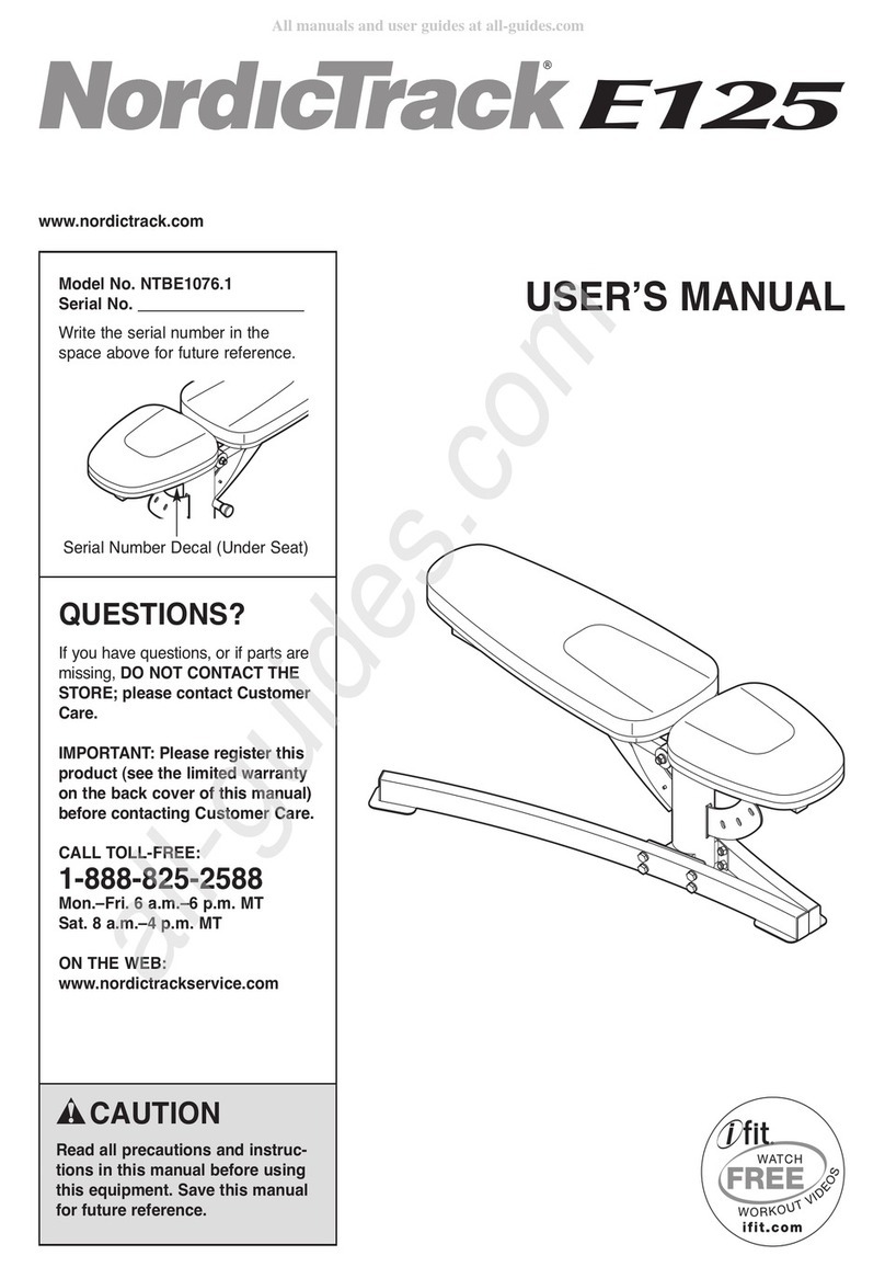 NordicTrack E 12.5 Elliptical user manual