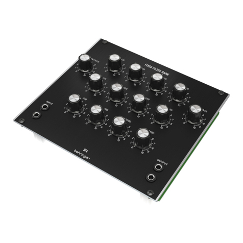 Behringer 914 Fixed Filter Bank User manual