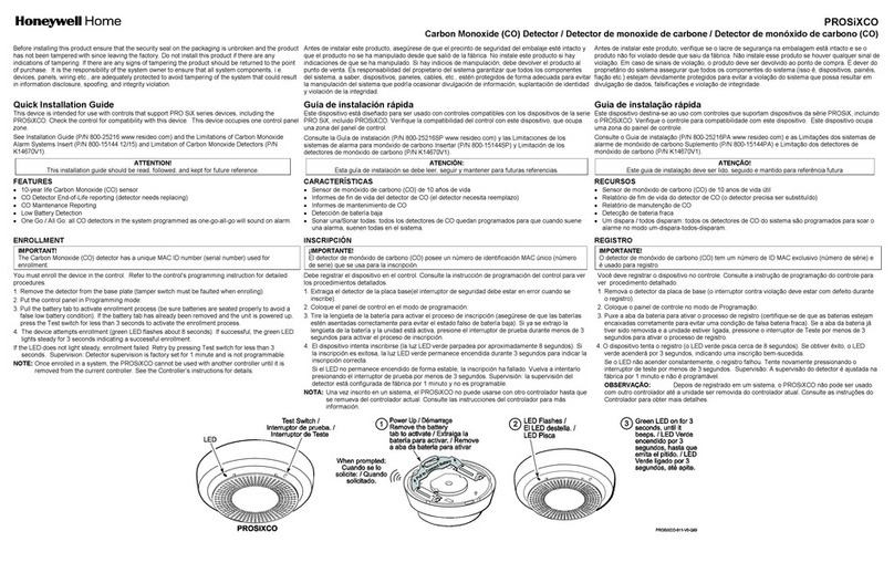 resideo Honeywell Home PROSiXCO User manual
