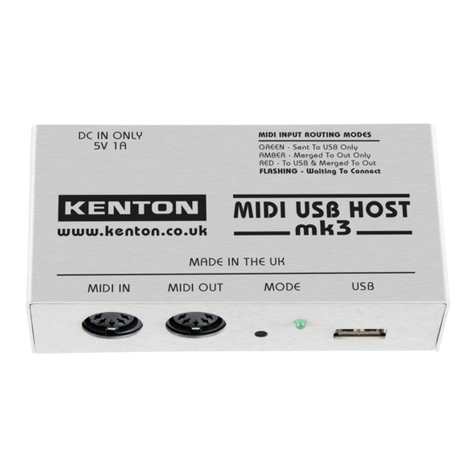 Kenton MIDI USB HOST mk3 User manual