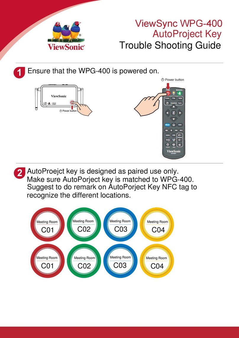ViewSonic AutoProject Key WPG-400 troubleshooting guide