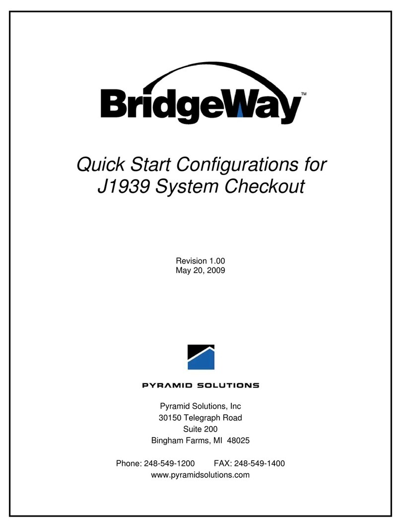 Pyramid Solutions BridgeWay J1939 User manual