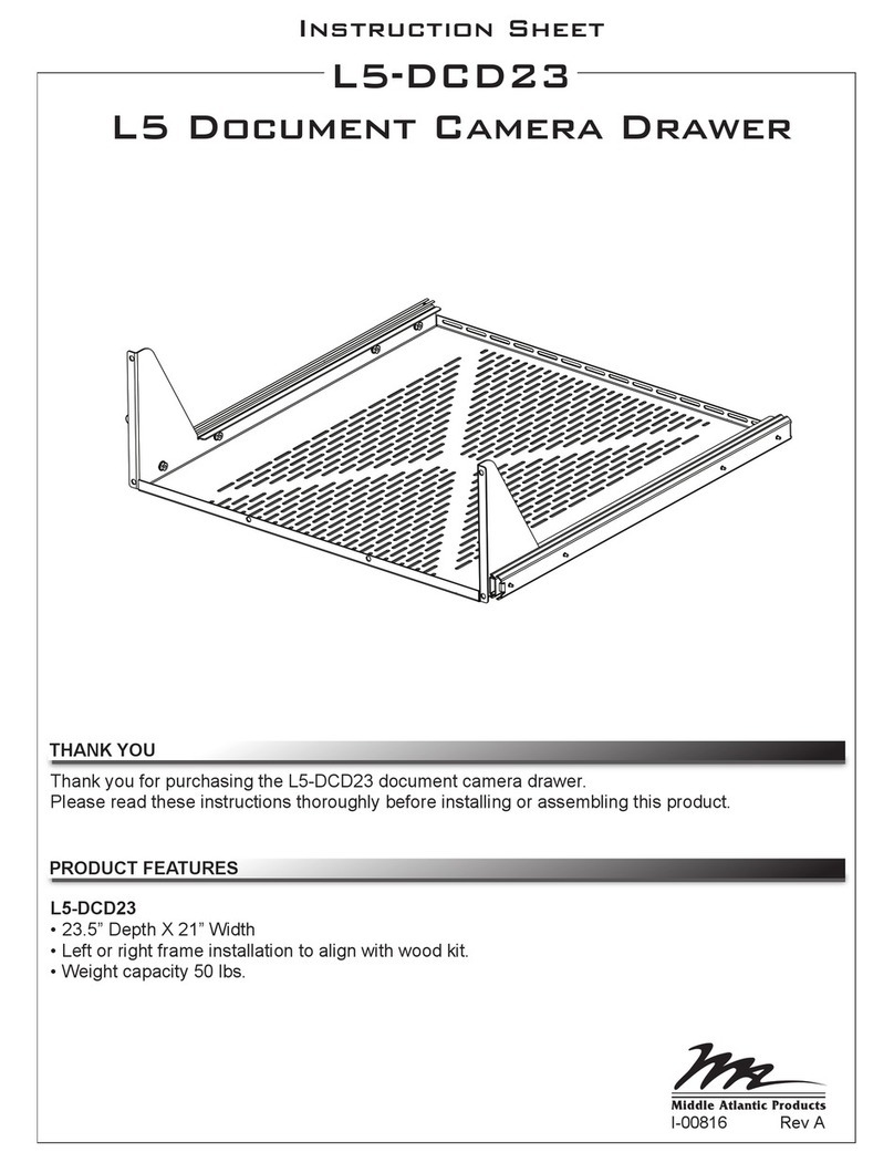 Middle Atlantic Products L5-DCD23 instruction sheet