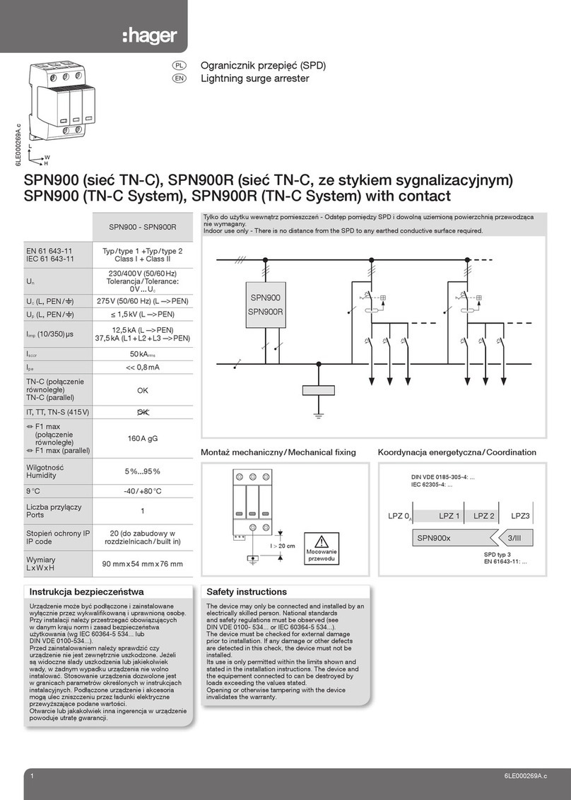 hager SPN900 User manual