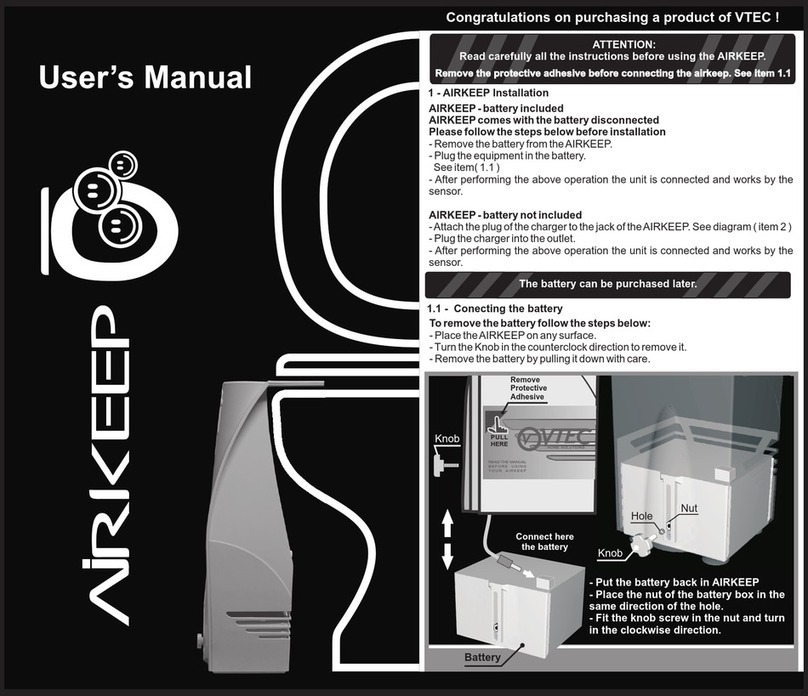 V-Tec AIRKEEP user manual