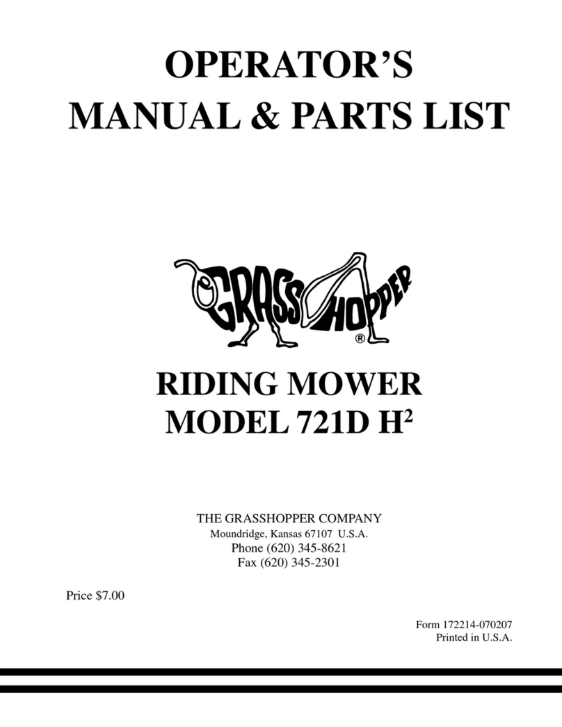 Grasshopper 721D H2 Installation and operation manual