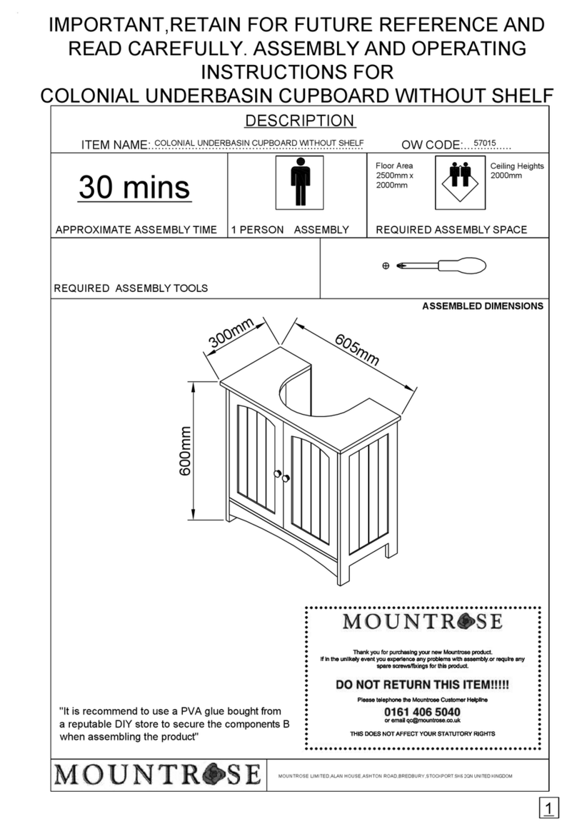 Mountrose 57015 User manual Mountrose 57015 User manual
