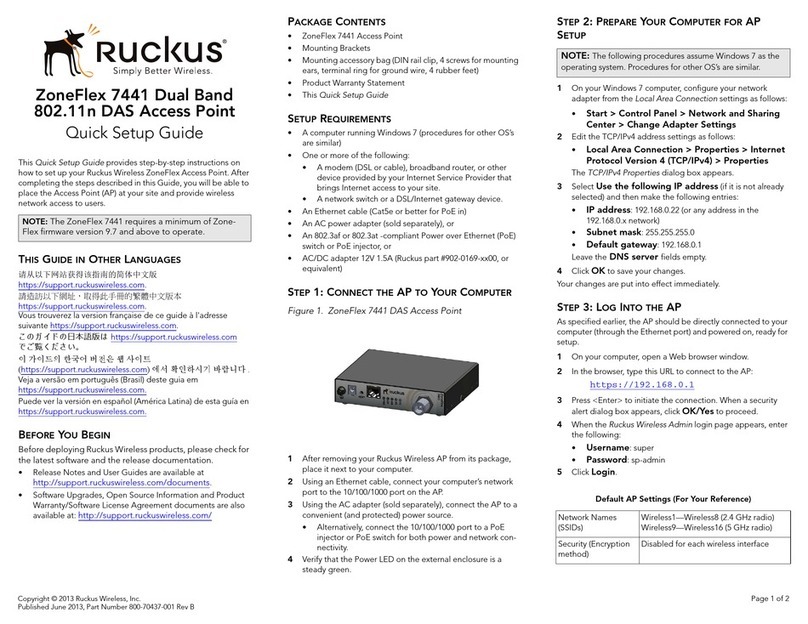 Ruckus Wireless ZoneFlex 7441 User manual
