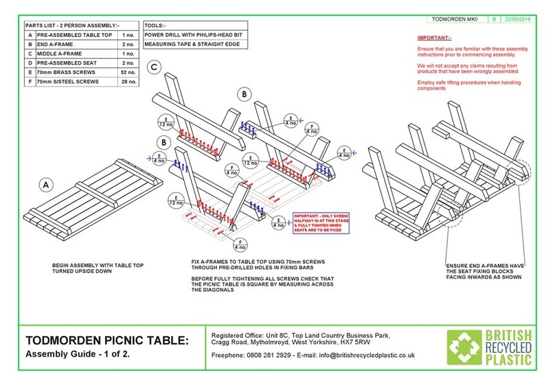 BRITISH RECYCLED PLASTIC TODMORDEN MKII User manual