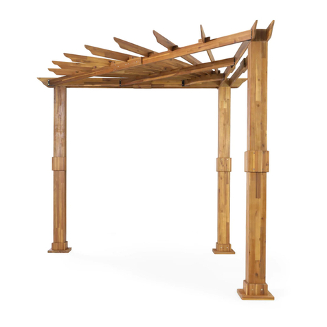 Noble House Home Furnishings TRIANGULAR PERGOLA Assembly instructions