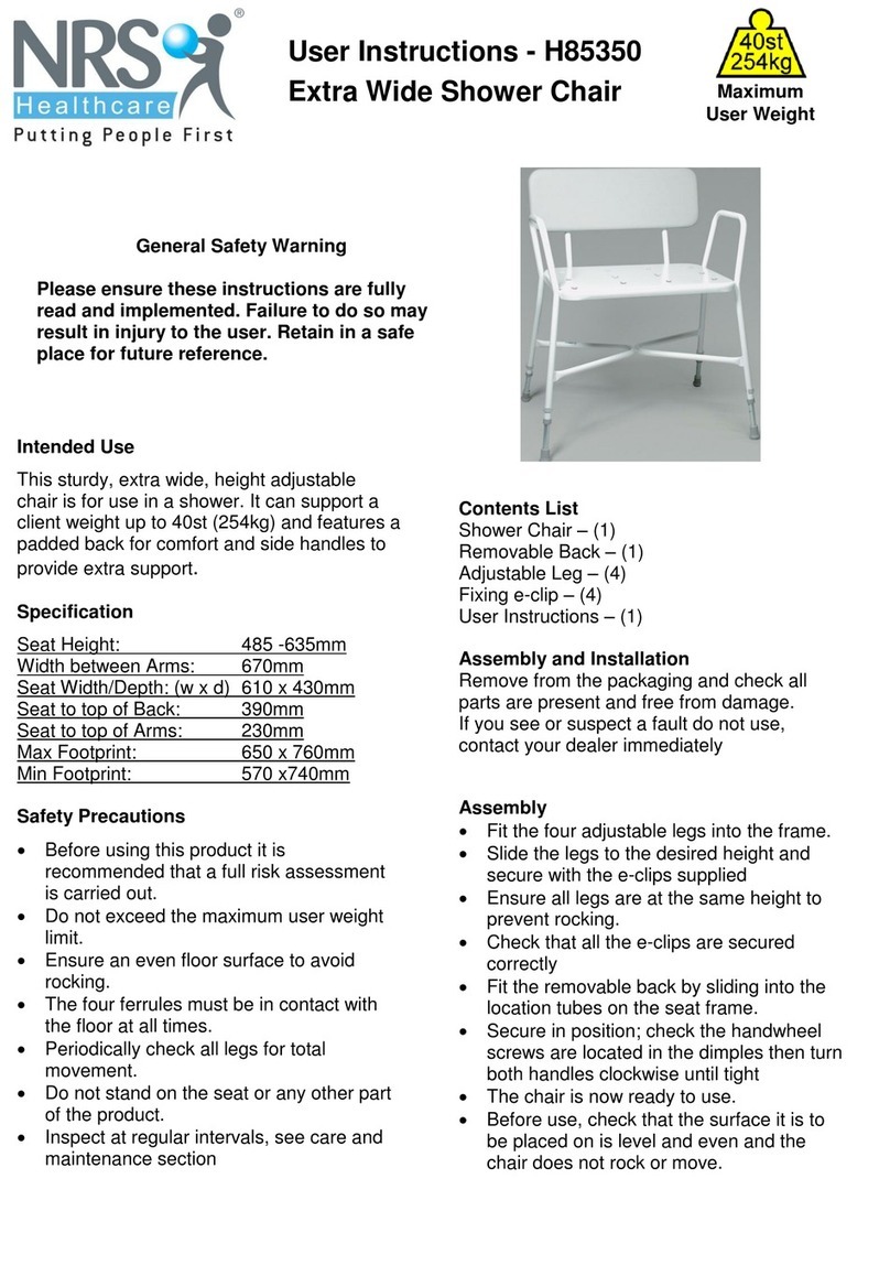 NRS Healthcare H85350 User instructions NRS Healthcare H85350 User instructions