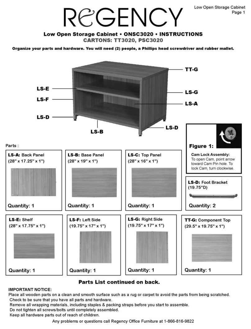 Regency ONSC3020 instructions