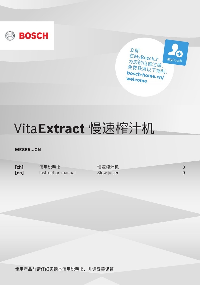 Bosch VitaExtract MESE5 CN Series User manual
