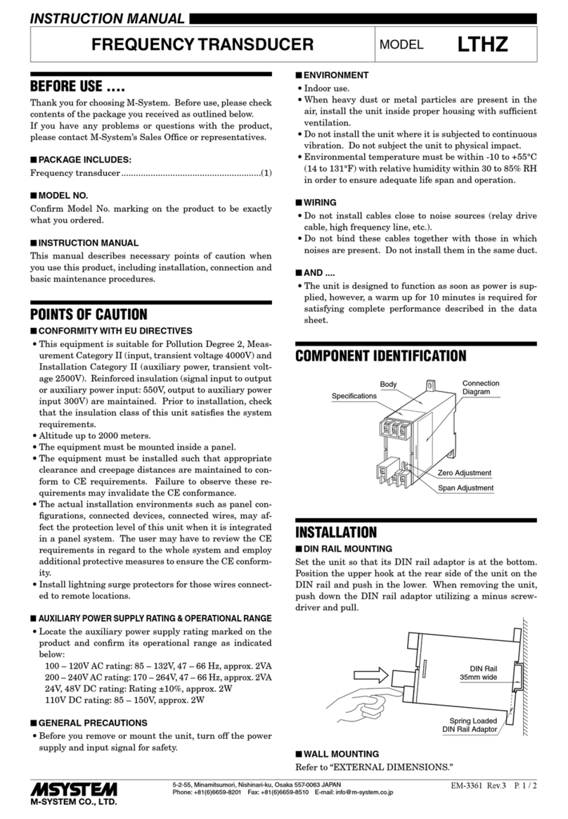 M-system LTHZ User manual