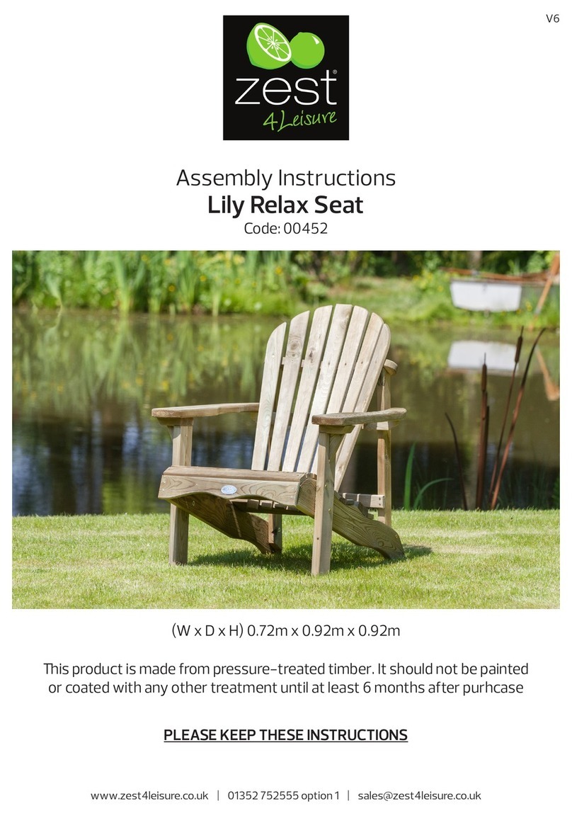 Zest 4 Leisure Lily Relax Seat 00452 User manual