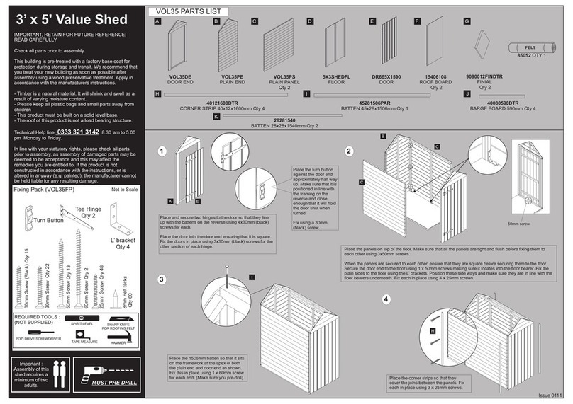 Forest garden 3' x 5' Value Shed User manual