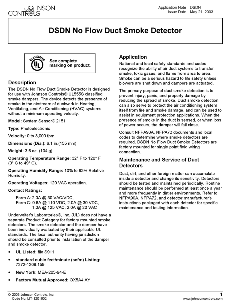 Johnson Controls DSDN User manual Johnson Controls DSDN User manual