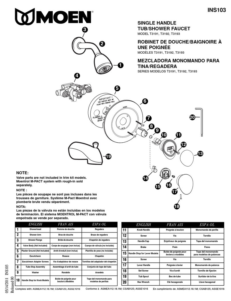Moen T3191 manual