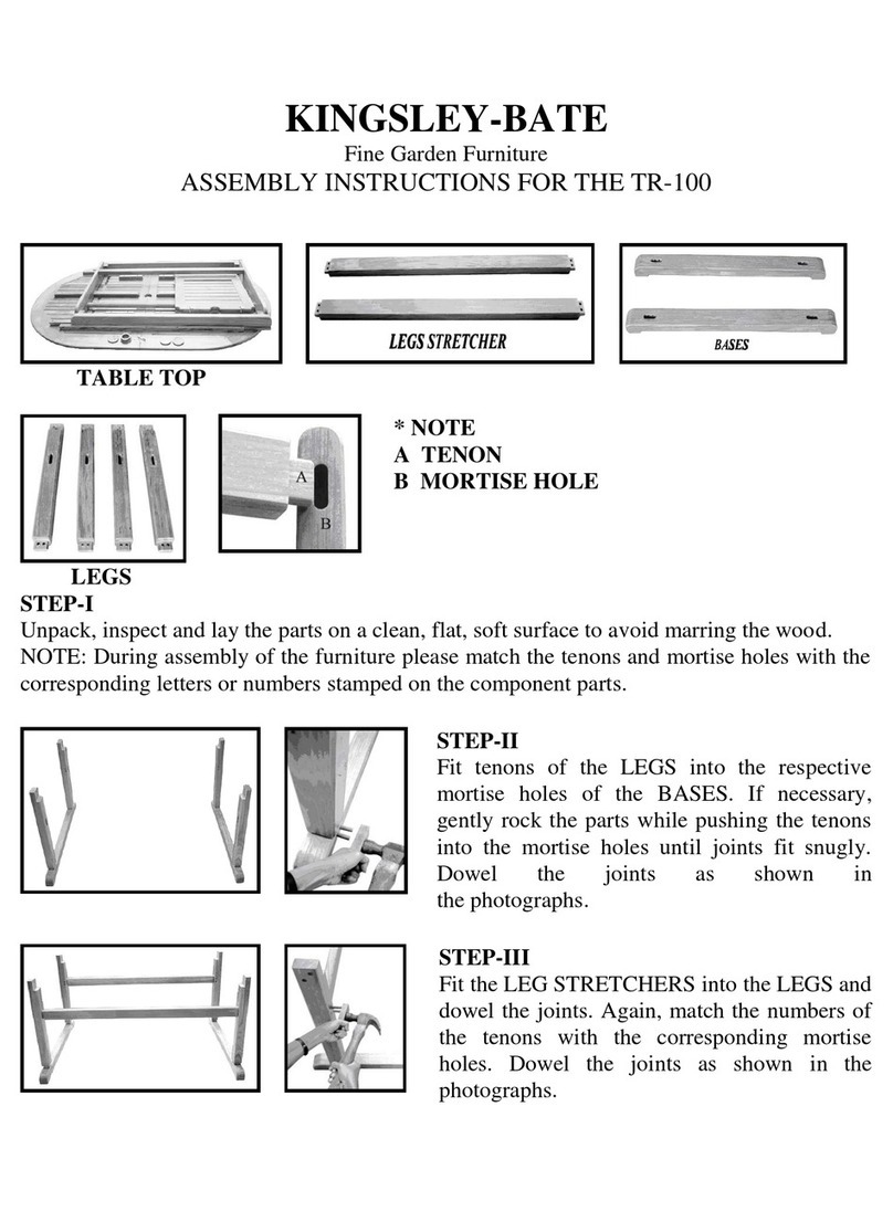 kingsley-bate TR-100 Assembly instructions