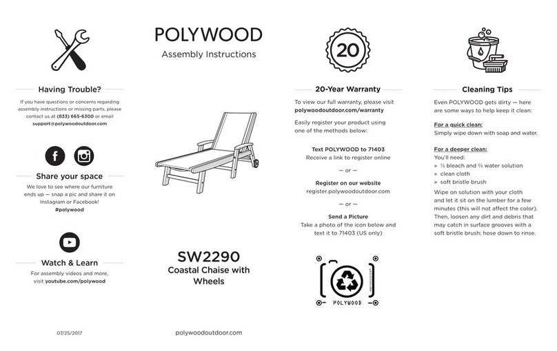 Polywood SW2290 Assembly instructions Polywood SW2290 Assembly instructions