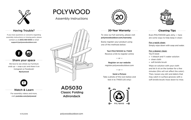 Polywood AD5030 Assembly instructions Polywood AD5030 Assembly instructions