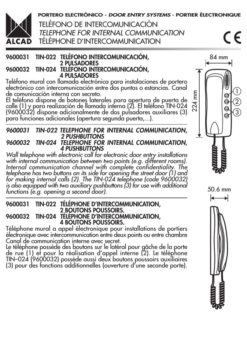 Alcad TIN-022 User manual Alcad TIN-022 User manual