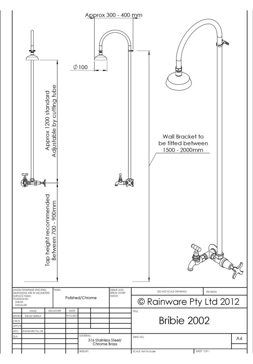 Rainware Bribie 2002 installation instructions