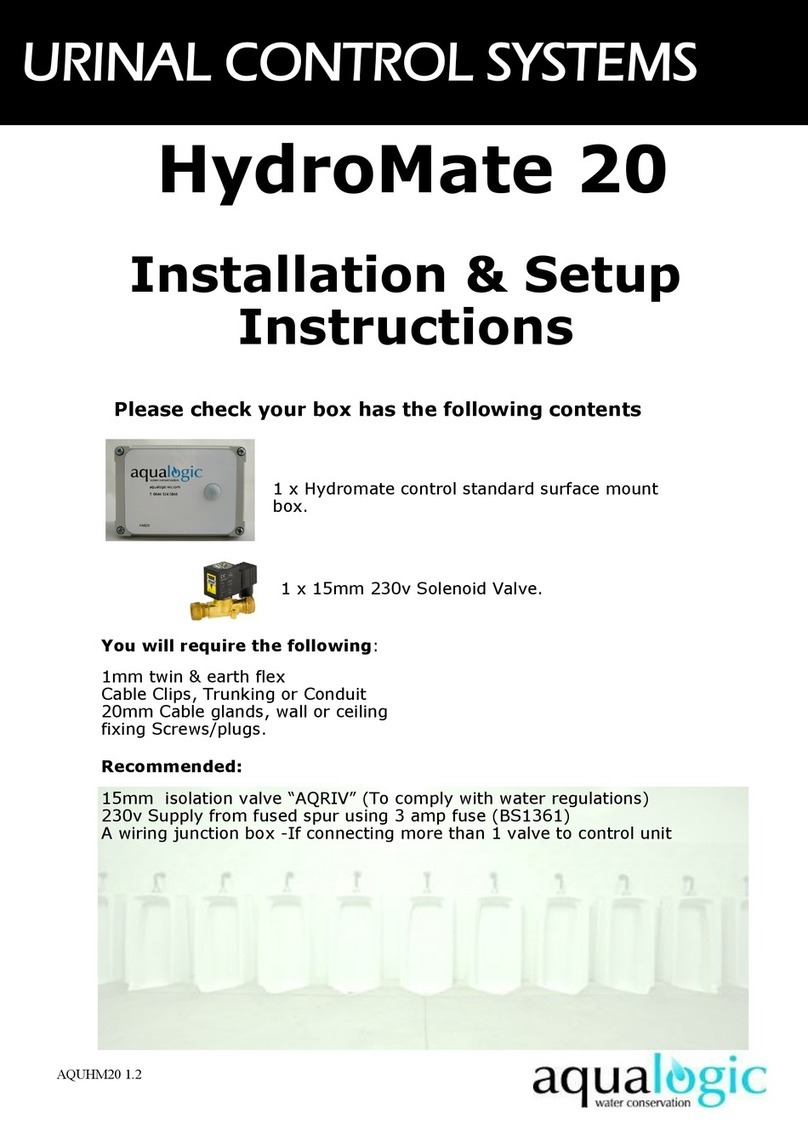 Aqua Logic HydroMate 20 Installation & setup instructions Aqua Logic HydroMate 20 Installation & setup instructions