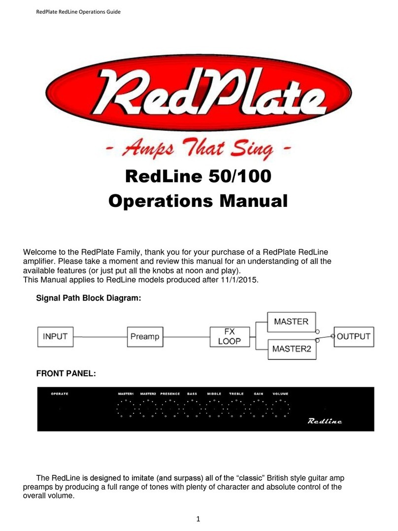 RedPlate RedLine 50 Operation manual
