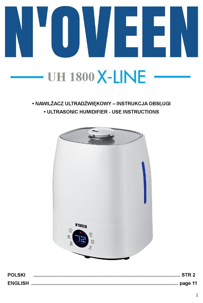 N'oveen X-LINE UH 1800 Additional safety and use instructions