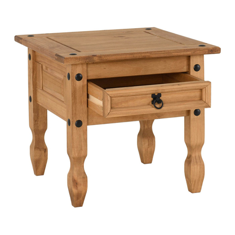 Seconique Furniture Corona 1 Drawer Lamp Table Assembly instructions Seconique Furniture Corona 1 Drawer Lamp Table Assembly instructions