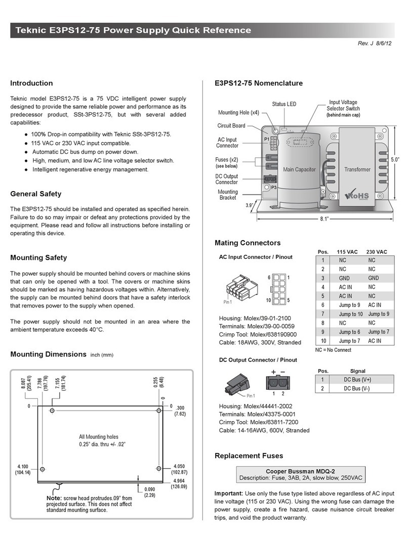 Teknic E3PS12-75 quick reference