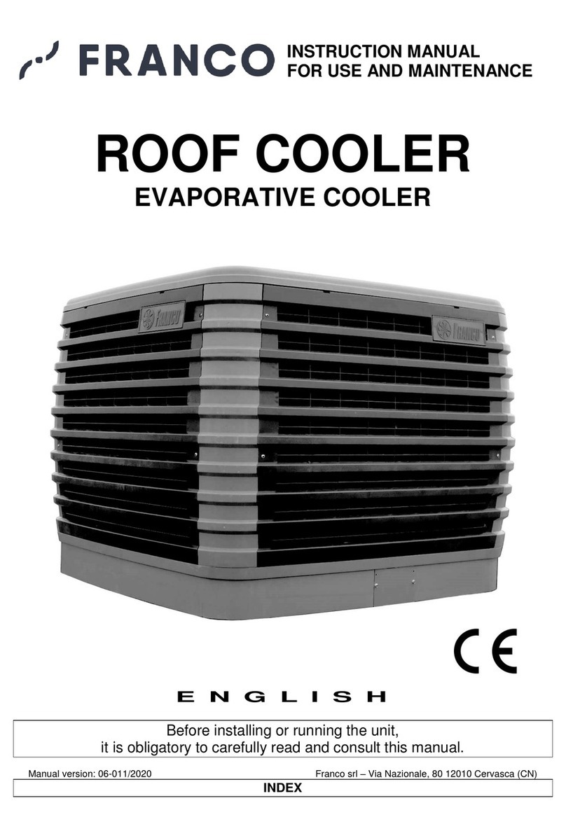 FRANCO RoofCooler Instruction manual for use and maintenance
